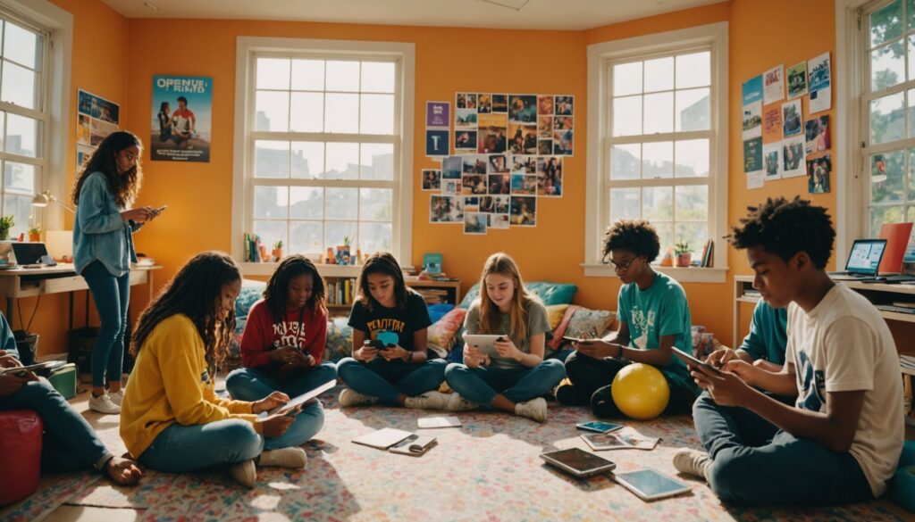 Jeunes utilisant les médias sociaux de façon positive