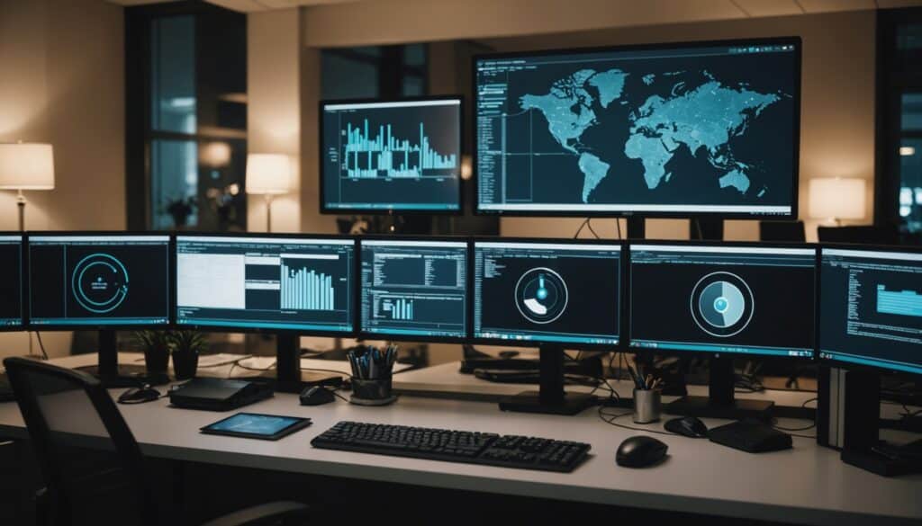 Un professionnel analysant des données numériques