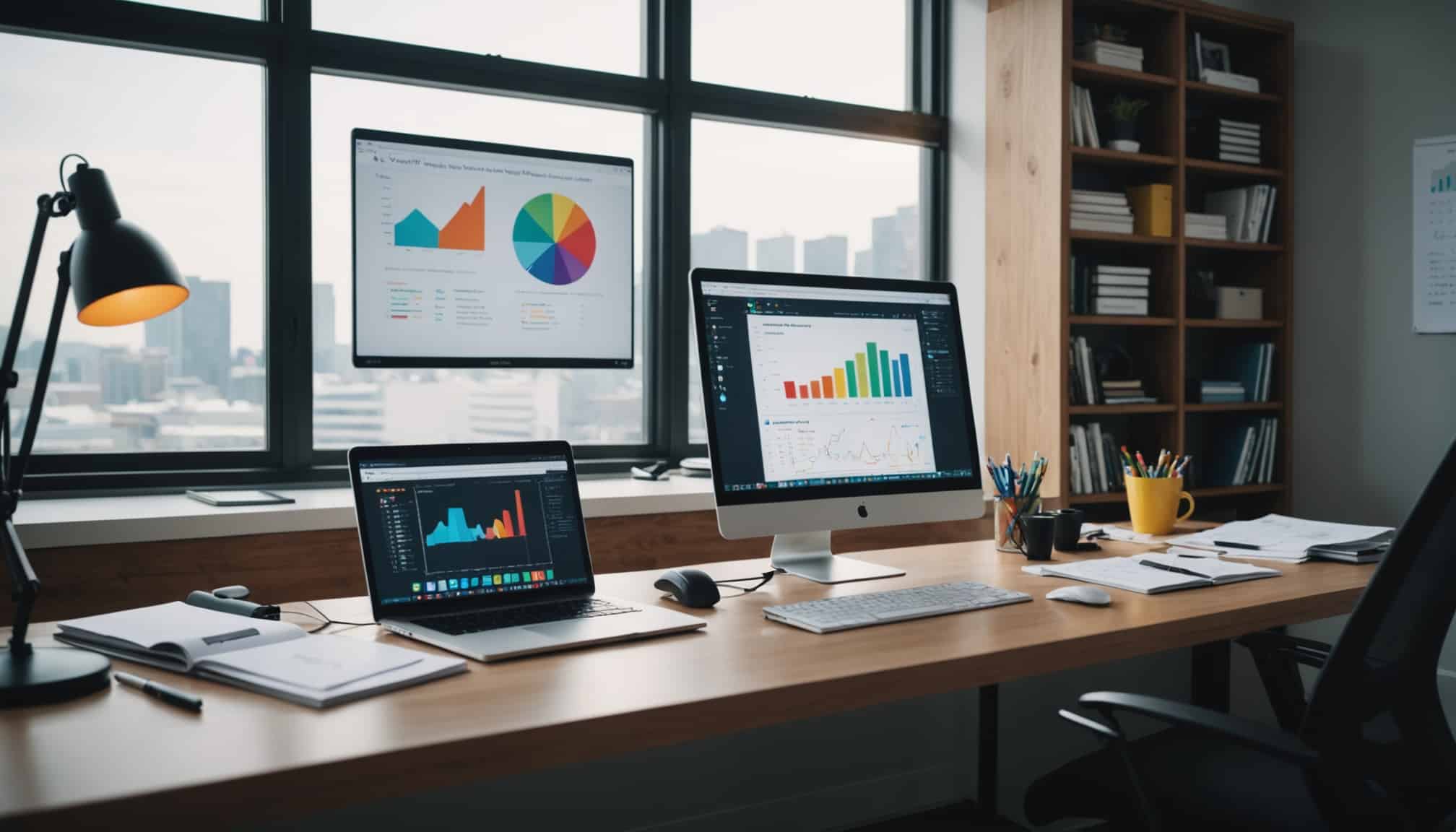 Professionnel du marketing analysant des données